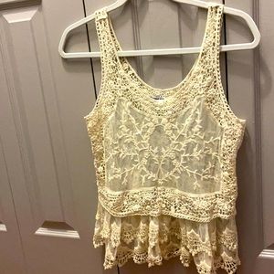 Express Sleeveless Lace Top